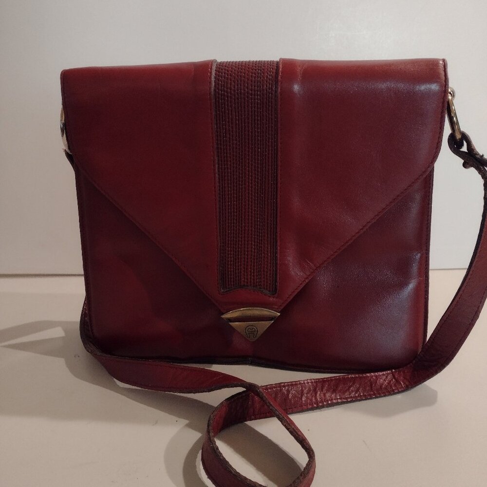 Vintage Burgundy Etienne Aigner Shoulder Bag
